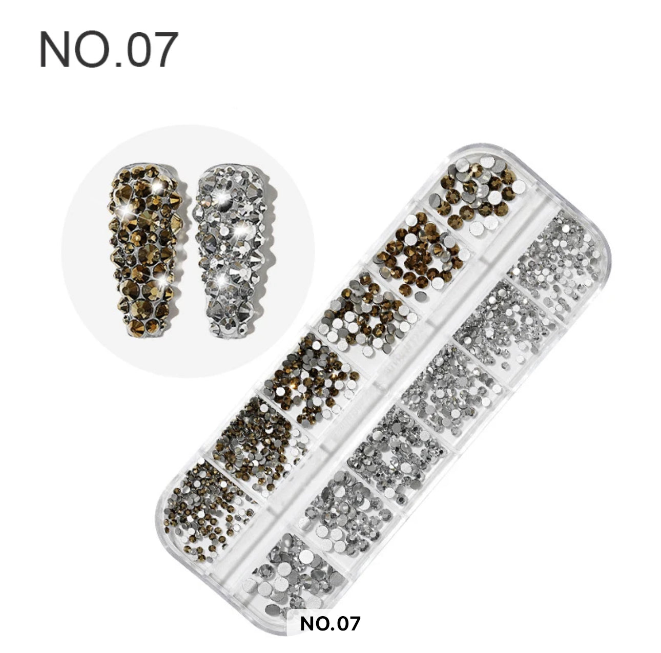 Flat Back 12 Grid Rhinestones