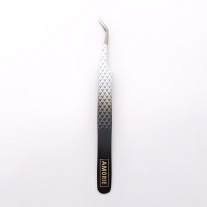Amorie Fiber Tip -Angle Needle Nosed Tweezer  (E05)
