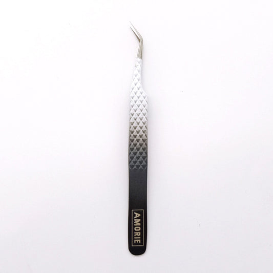 Amorie Fiber Tip -Angle Needle Nosed Tweezer  (E05)
