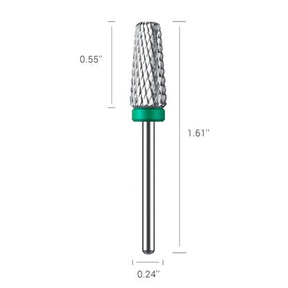 MelodySusie Tungsten Carbide Dust-A-Side Tapered Nail Drill Bit - Medium