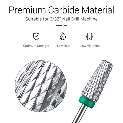 MelodySusie Tungsten Carbide Dust-A-Side Tapered Nail Drill Bit - Medium