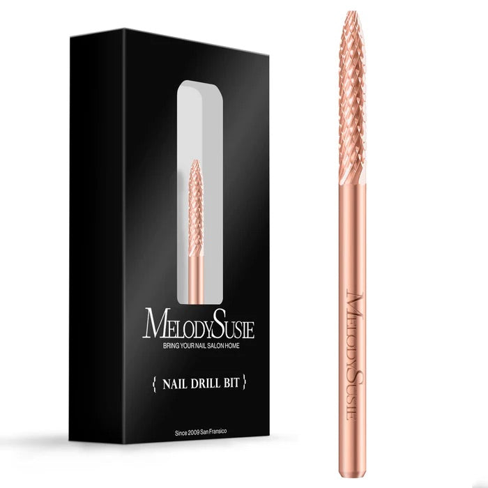 MelodySusie Tungsten Carbide Safety Under Nail Cleaner Nail Drill Bit Rose Gold