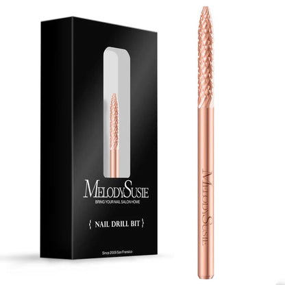 MelodySusie Tungsten Carbide Safety Under Nail Cleaner Nail Drill Bit Rose Gold