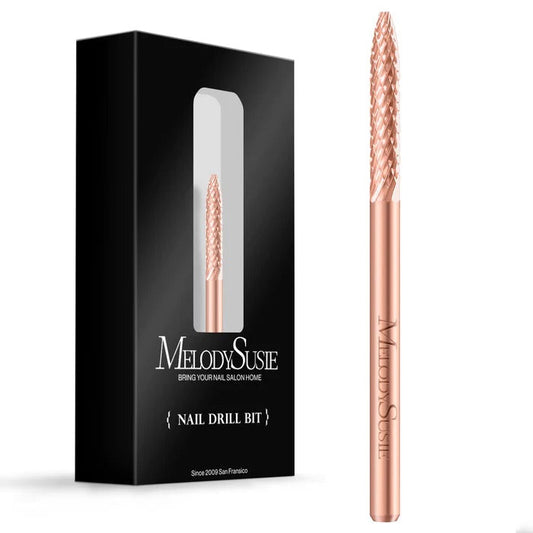 MelodySusie Tungsten Carbide Safety Under Nail Cleaner Nail Drill Bit Rose Gold
