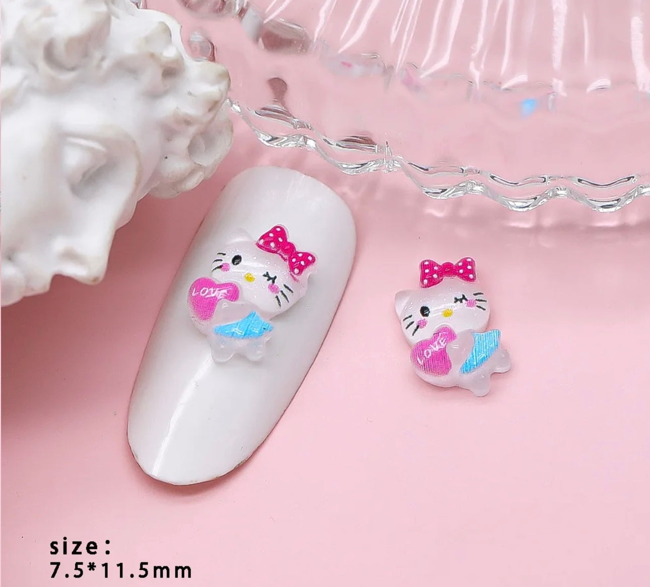 Cupid Hello Kitty Nail Charm 5pc