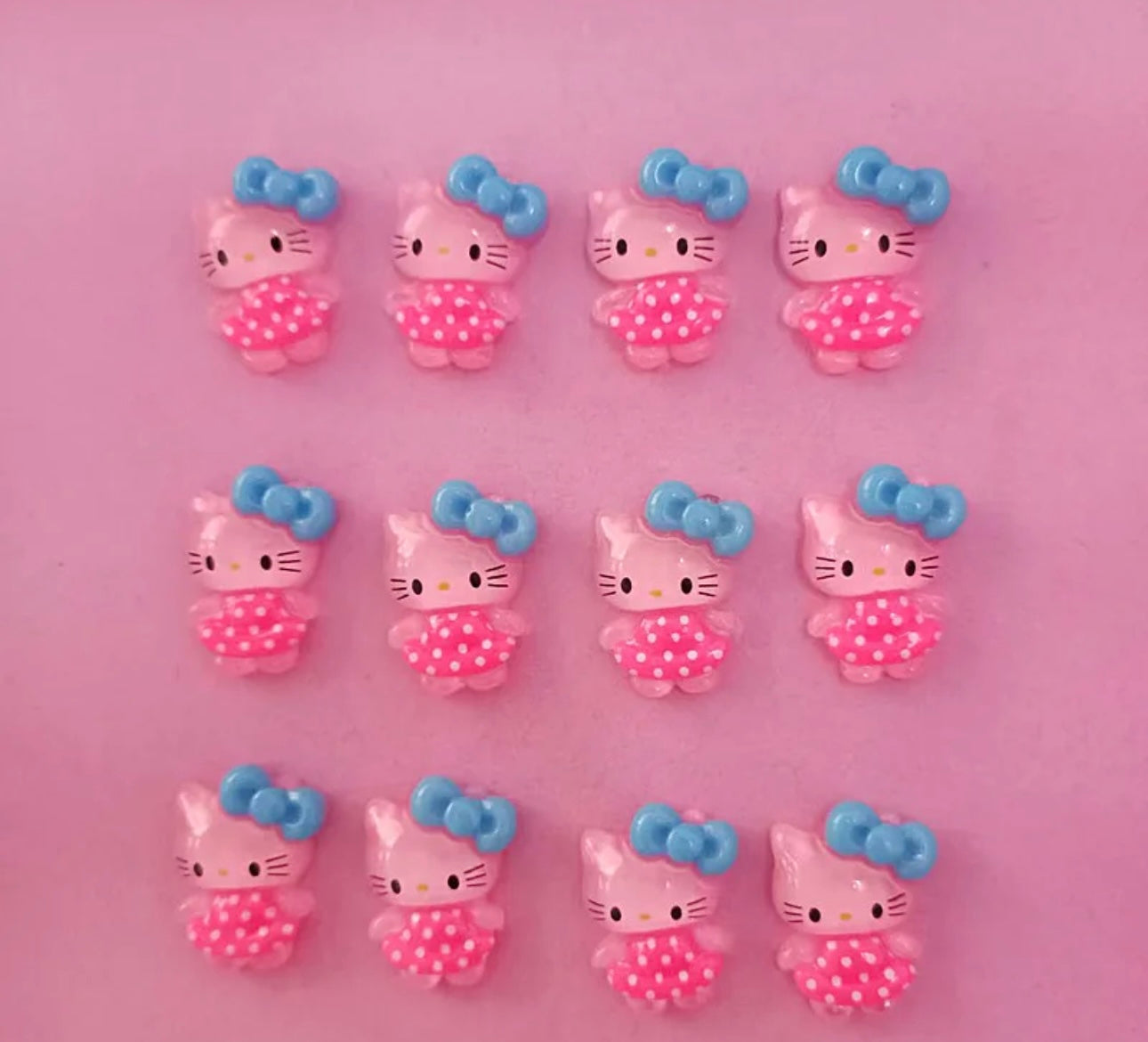 Hello Kitty Colored Full Body Nail Charm 2pc