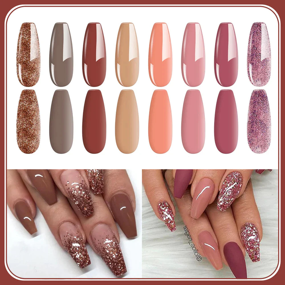 MelodySusie Nude Revolution 8+1 Gel Nail Polish Kit