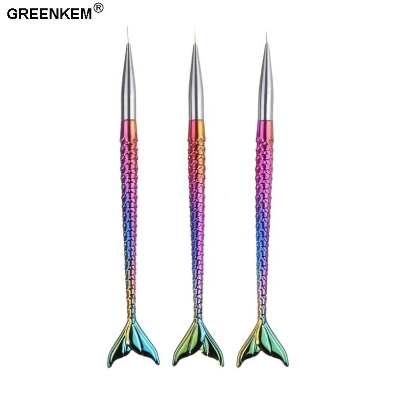 Mermaid Tail Liner Brush Set 3pc