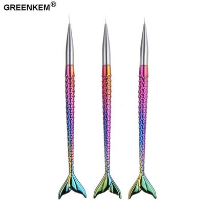 Mermaid Tail Liner Brush Set 3pc