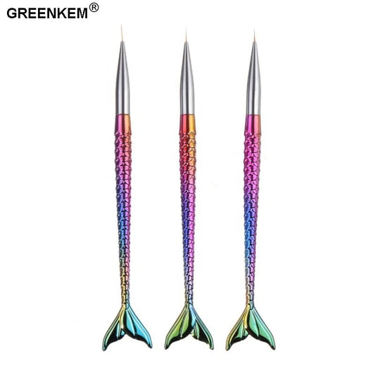 Mermaid Tail Liner Brush Set 3pc