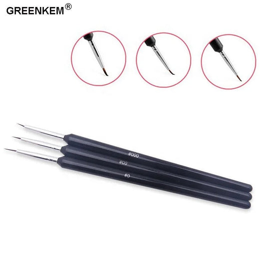 Nail Liner Brush Set 3pc