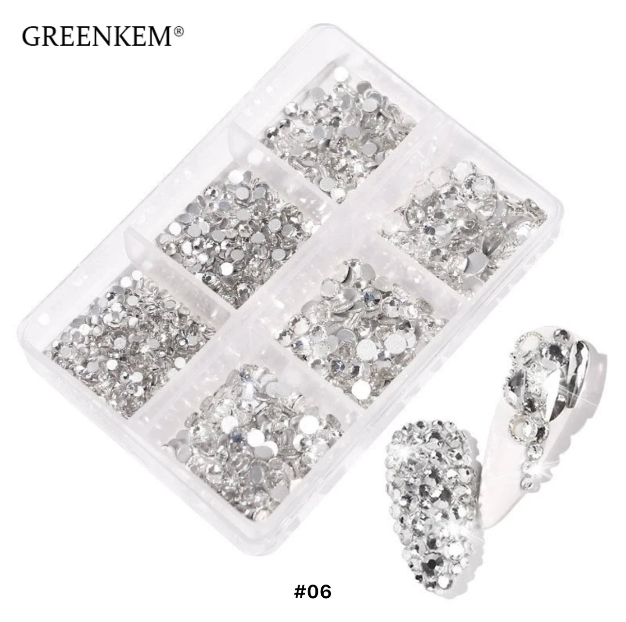 Flat Back Muti Size Nail Rhinestones