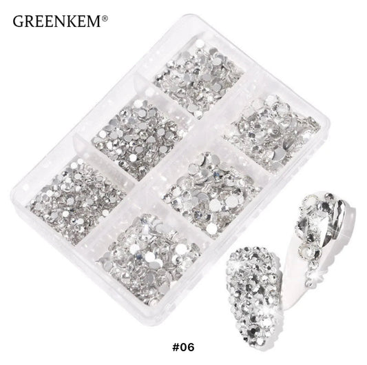 Flat Back Muti Size Nail Rhinestones