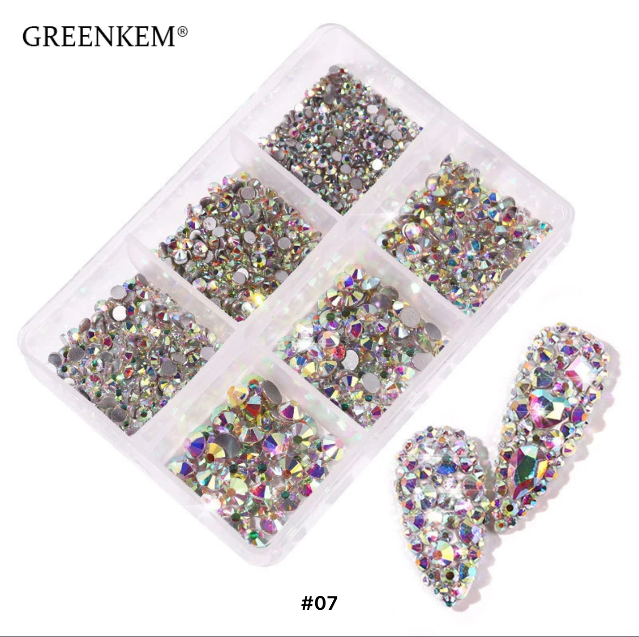 Flat Back Muti Size Nail Rhinestones