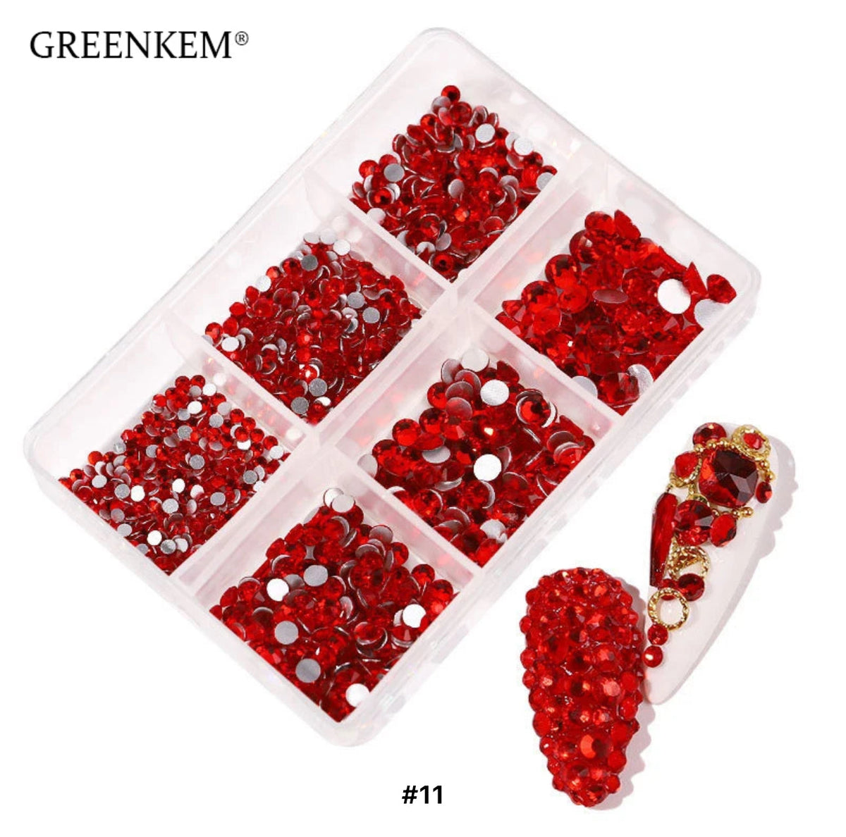 Flat Back Multi Size Nail Rhinestones
