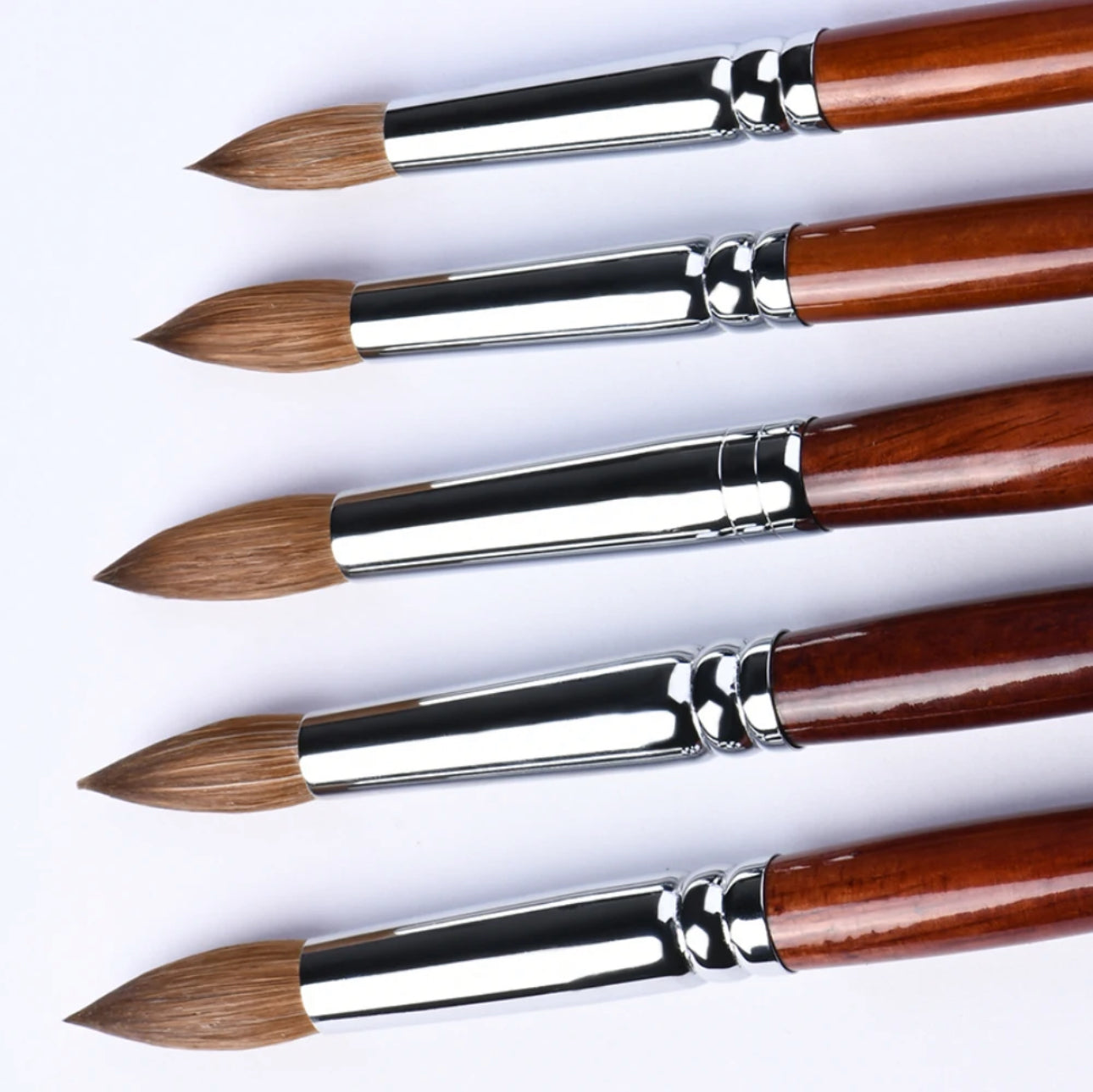 Kolinsky Red Wooden Brushes