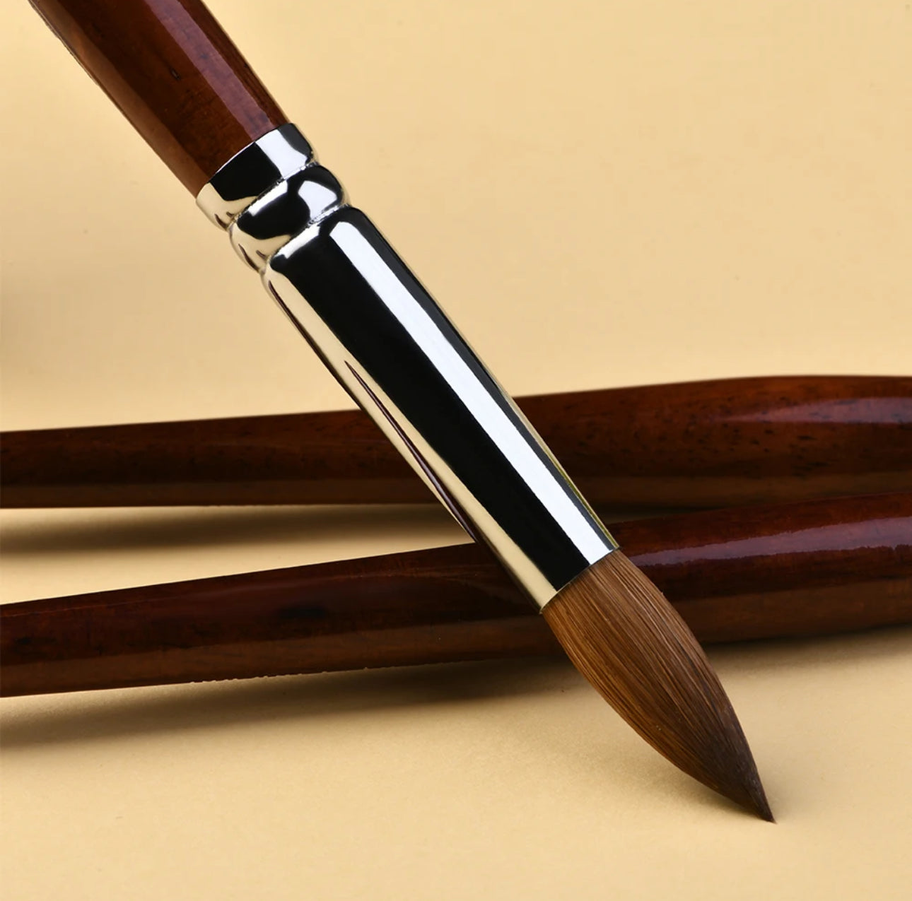 Kolinsky Red Wooden Brushes