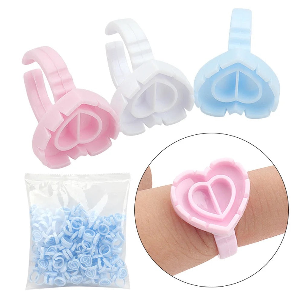 Lash Adhesive Heart Glue Ring Pack