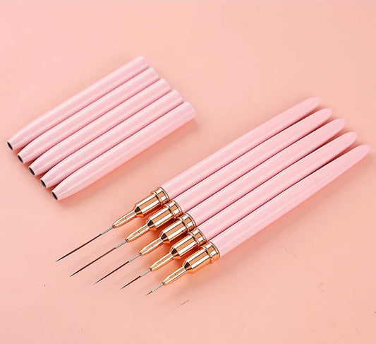 Pink Art Liner Brush Set 5Pcs