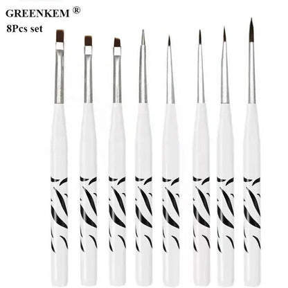 Zebra Print Art Brush Set 8pcs