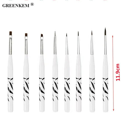 Zebra Print Art Brush Set 8pcs
