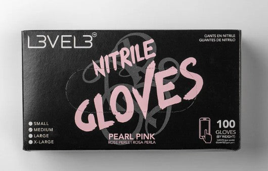 L3VEL3 Professional Nitrile Gloves "Pearl Pink"