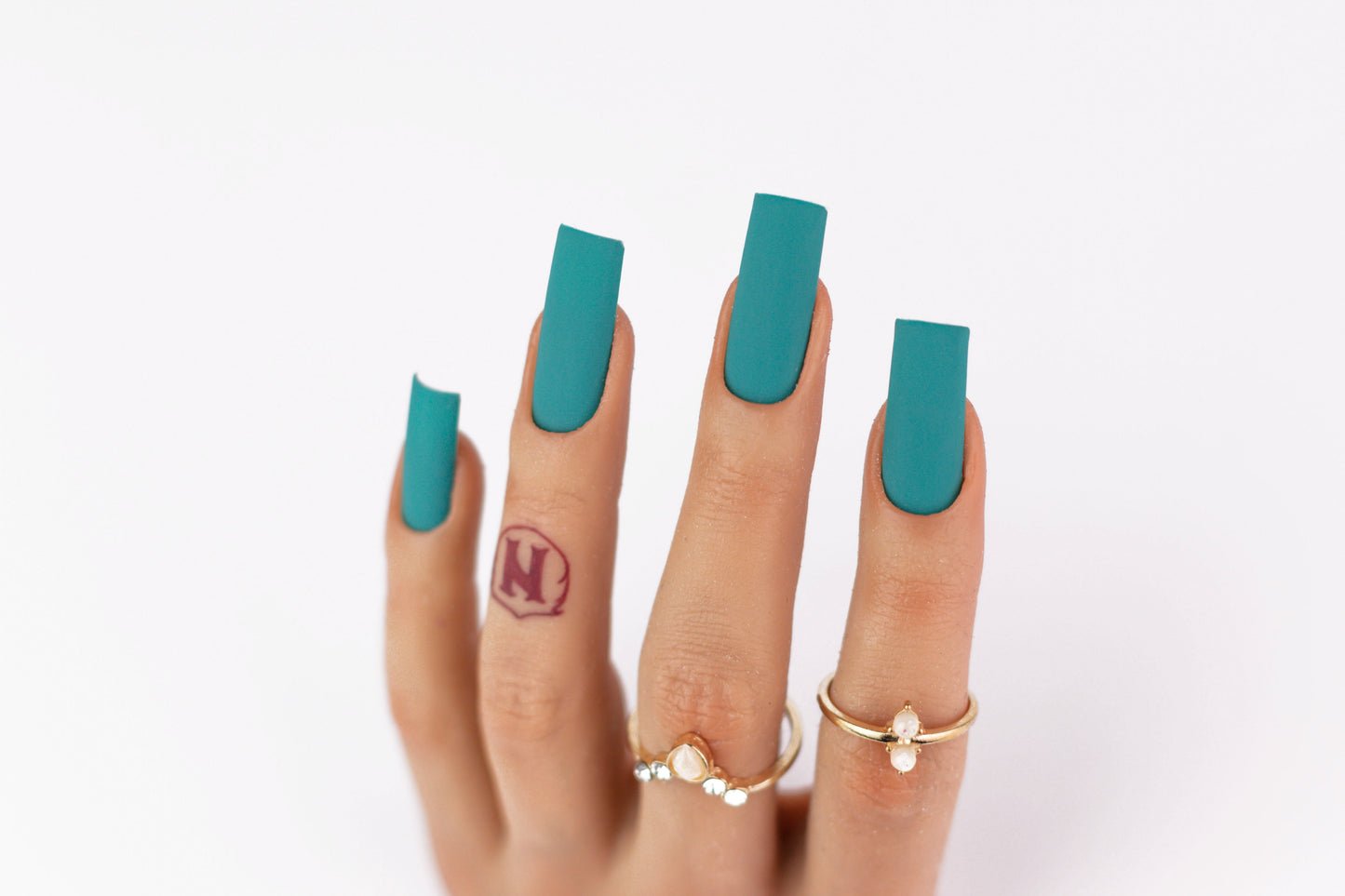 NOTPOLISH M106 I DON'T KISS & TEAL POWDER