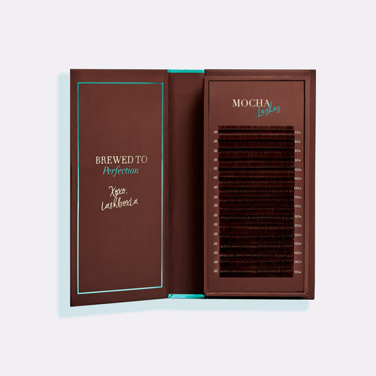 LBLA Mocha Brown Color / FAVORITE - Cashmere FauxMink Lashes 0.05 Mixed Lengths