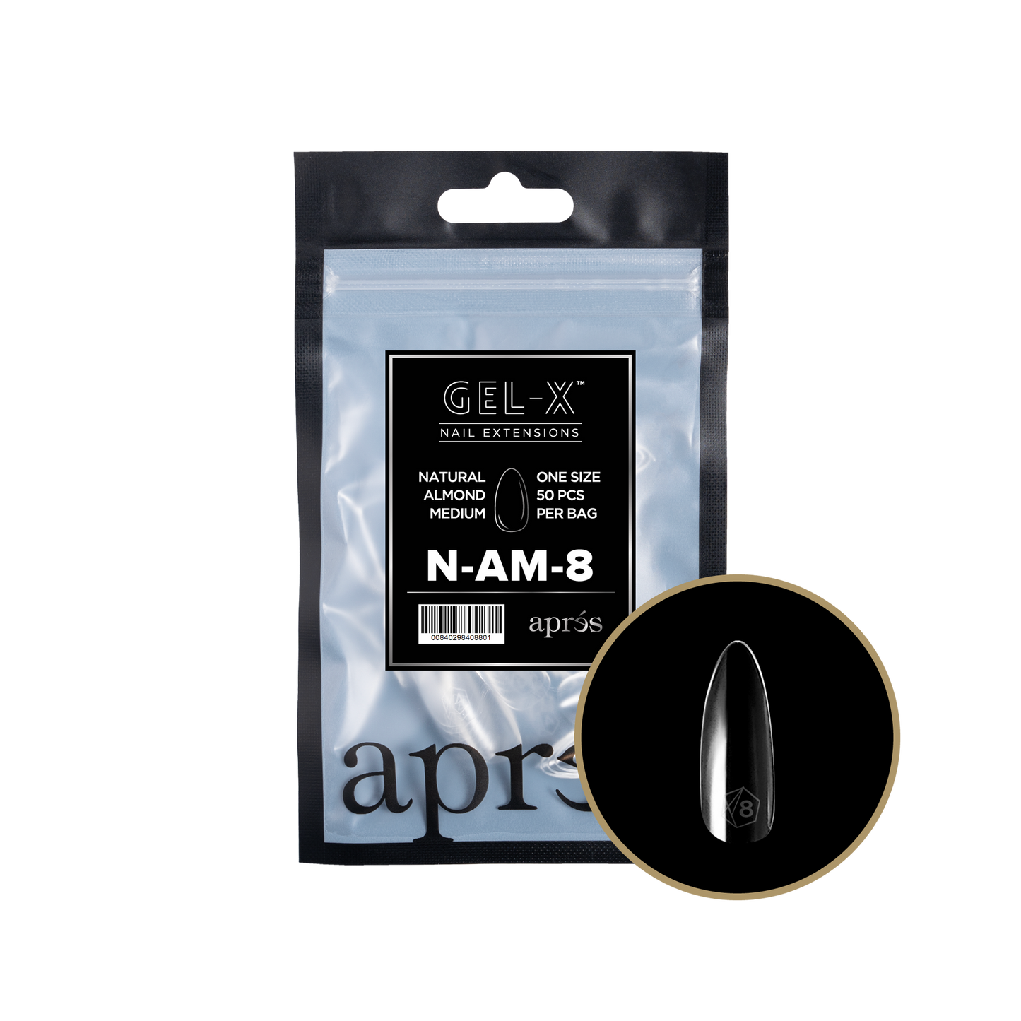 apres Gel-X® Natural Almond Medium Refill Bag