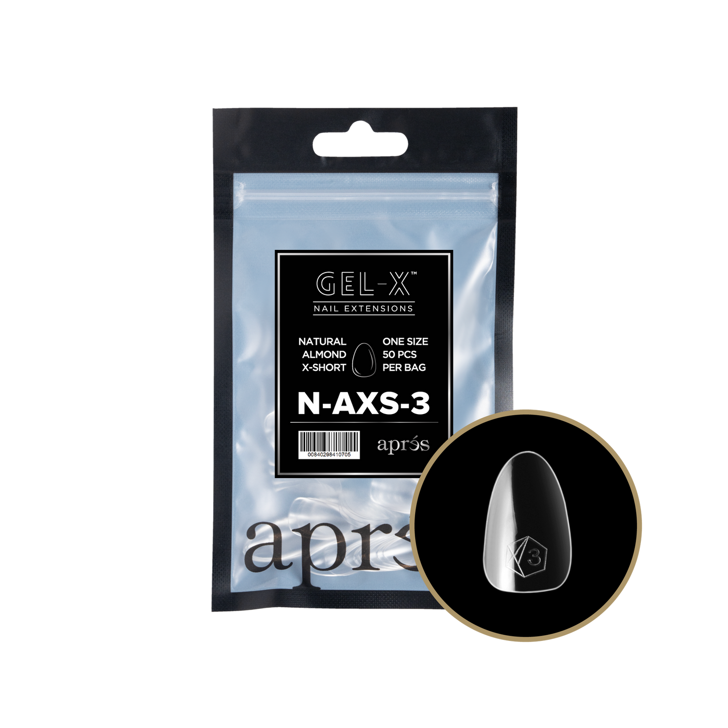 apres Gel-X® Natural Almond Extra Short Refill Bag