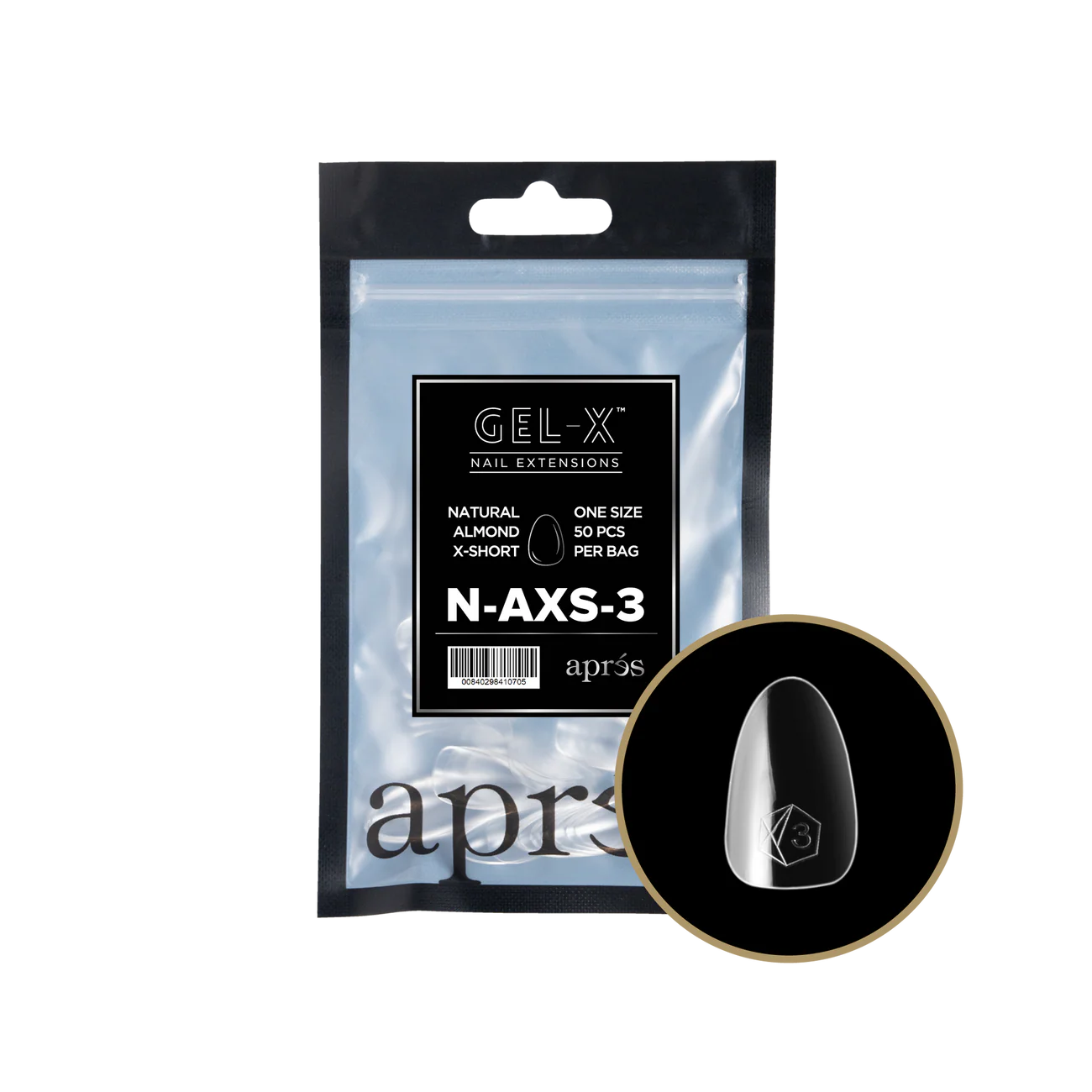 apres Gel-X® Natural Almond Extra Short Refill Bag