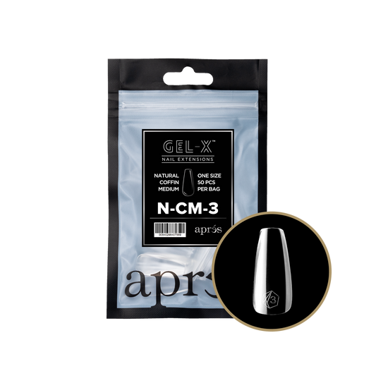 apres Gel-X® Natural Coffin Medium Refill Bag