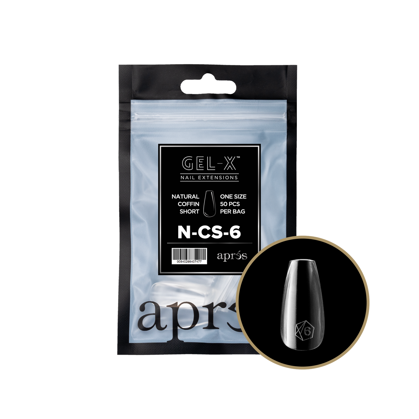 apres Gel-X® Natural Coffin Short Refill Bag