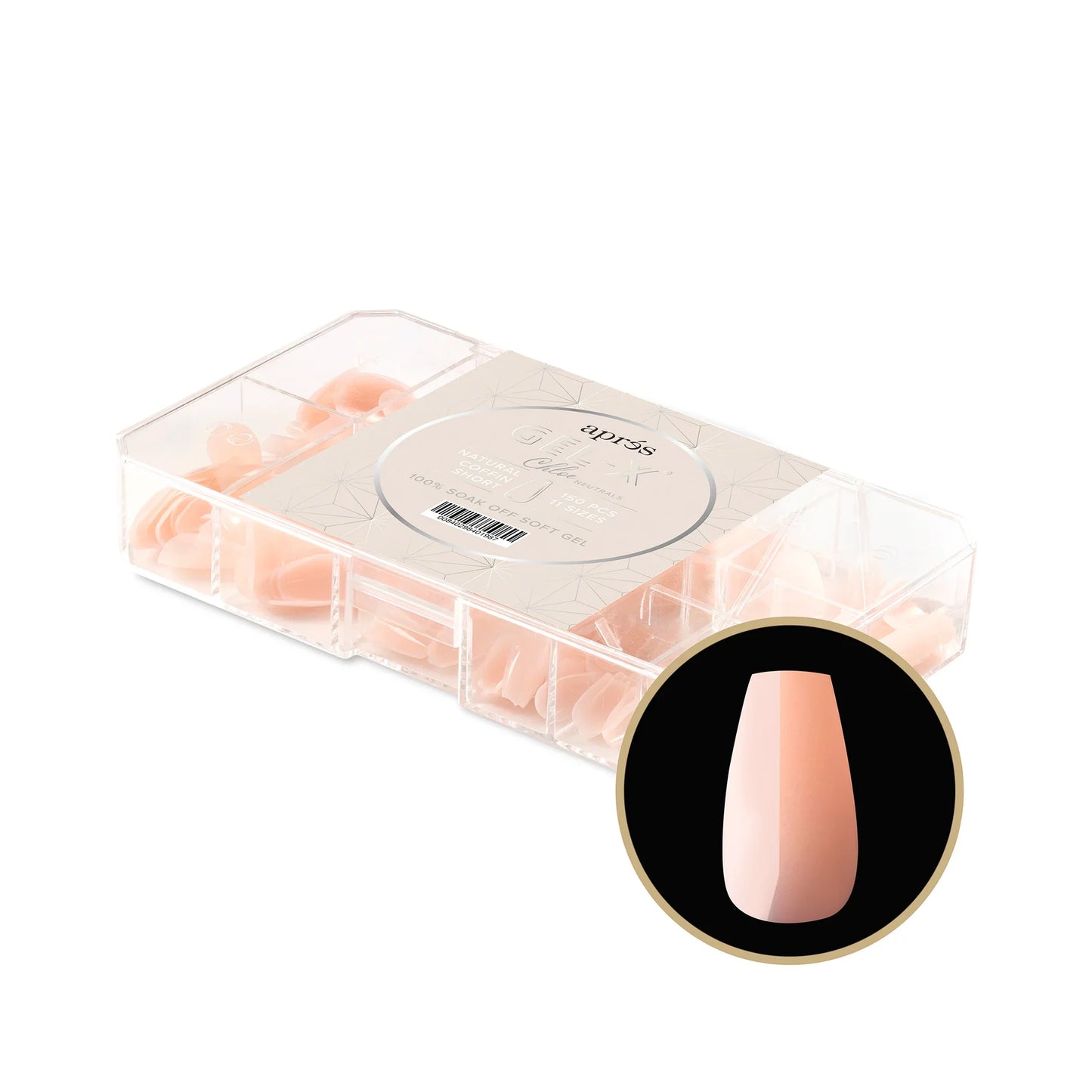 Aprés NEUTRALS GEL-X® CHLOE BOX OF TIPS - 11 SIZES (150PCS)