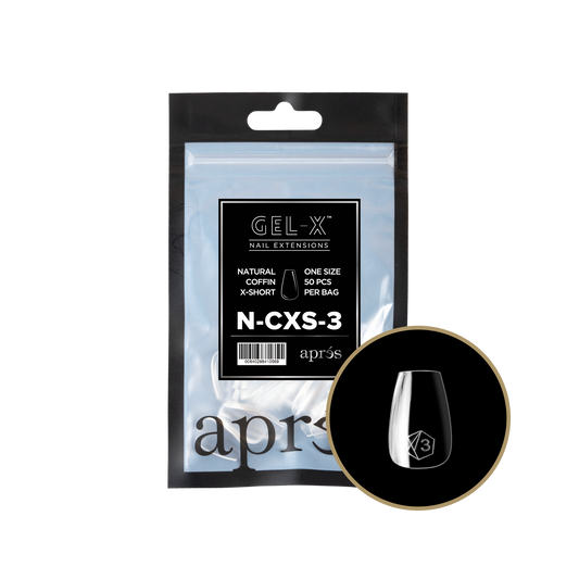 apres Gel-X® Natural Coffin Extra Short Refill Bag