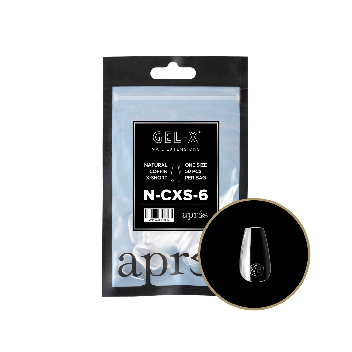 apres Gel-X® Natural Coffin Extra Short Refill Bag