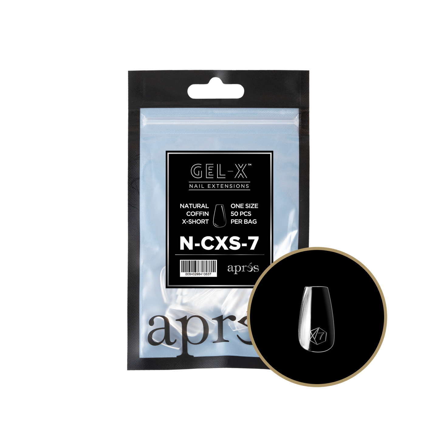 apres Gel-X® Natural Coffin Extra Short Refill Bag