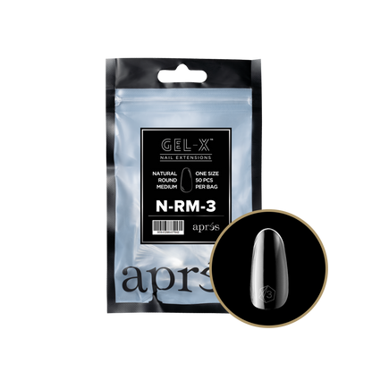 Apres Gel-X® Natural Round Medium Refill Bag