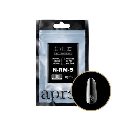 Apres Gel-X® Natural Round Medium Refill Bag