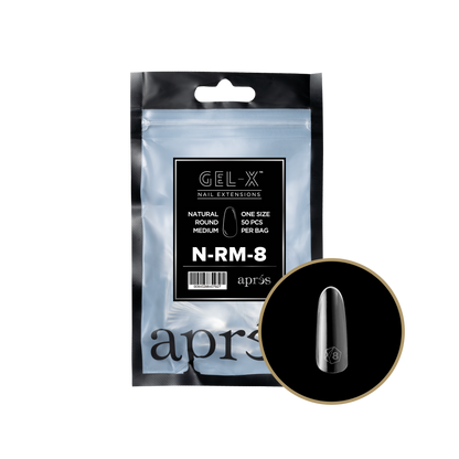 Apres Gel-X® Natural Round Medium Refill Bag