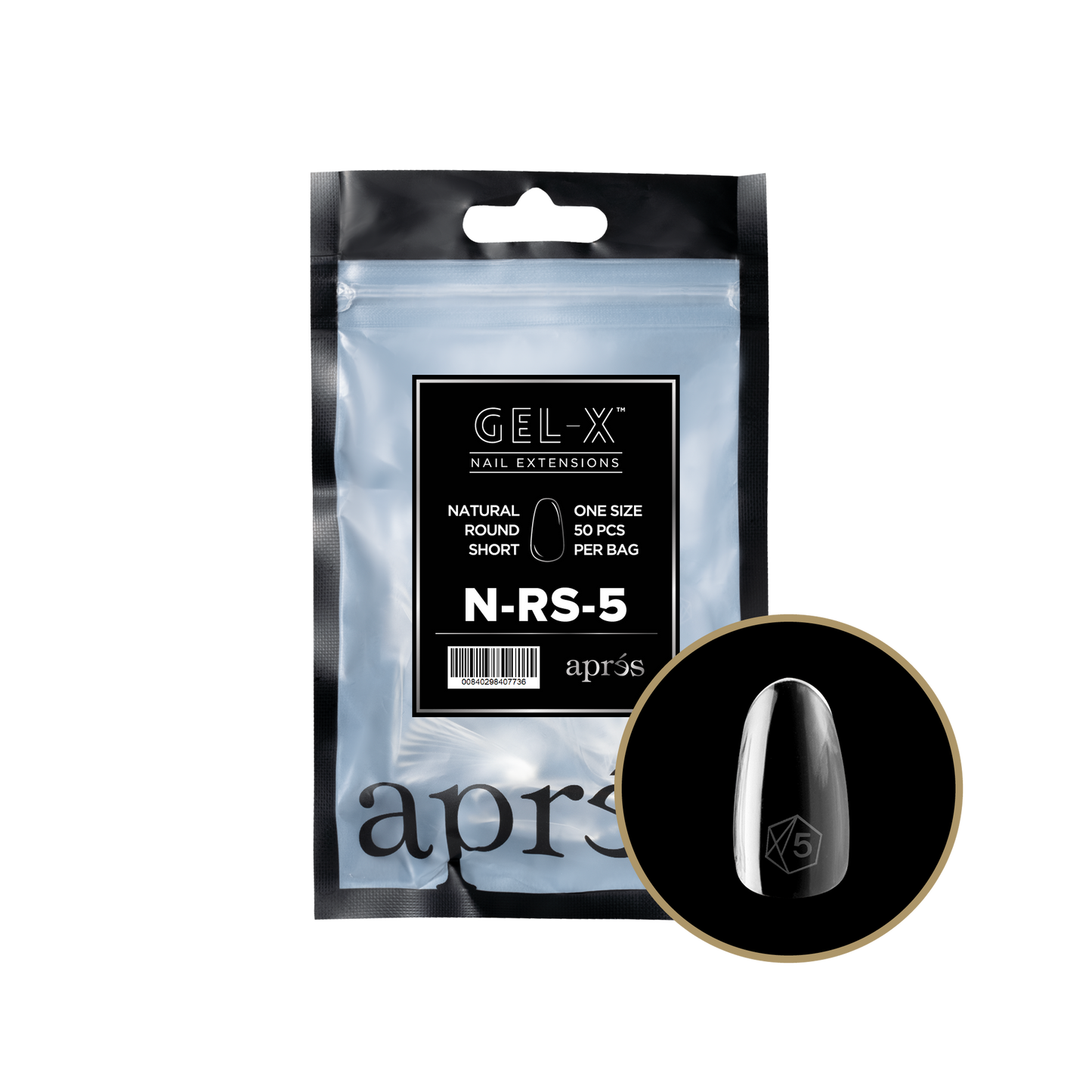 Apres Gel-X® Natural Round Short Refill Bag
