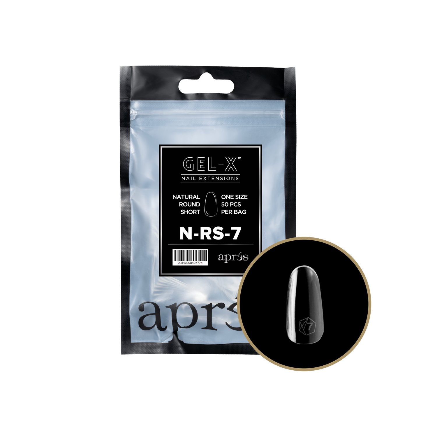 apres Gel-X® Natural Round Short Refill Bag