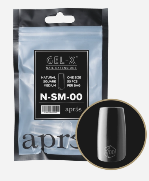 apres Gel-X® Natural Square Medium Refill Bag