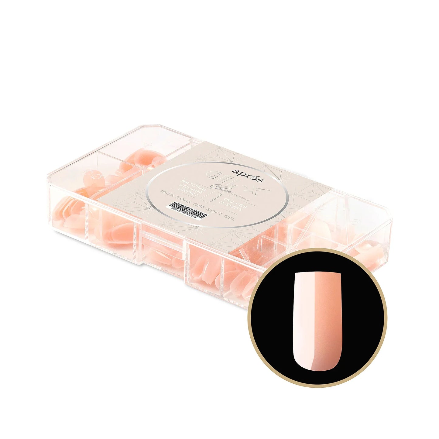 Aprés NEUTRALS GEL-X® CHLOE BOX OF TIPS - 11 SIZES (150PCS)