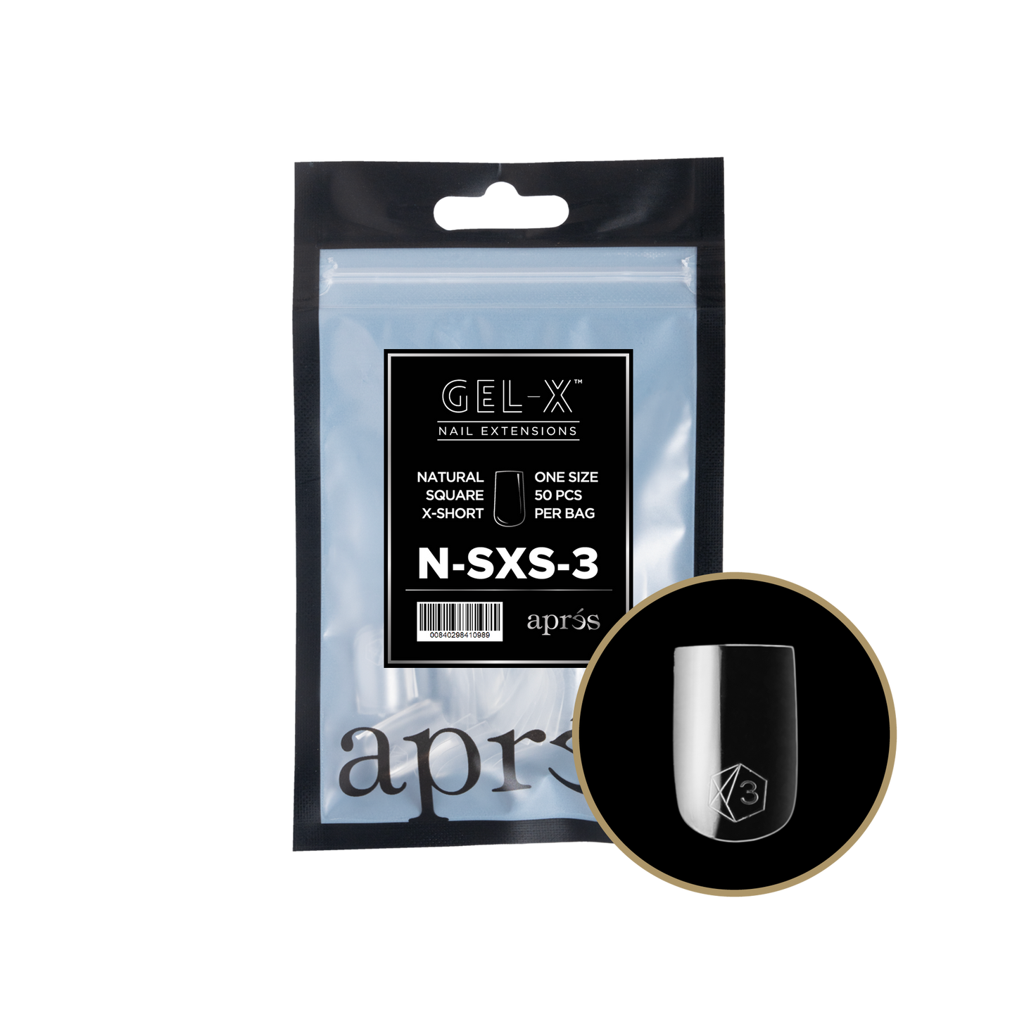 apres Gel-X® Natural Square Extra Short Refill Bag