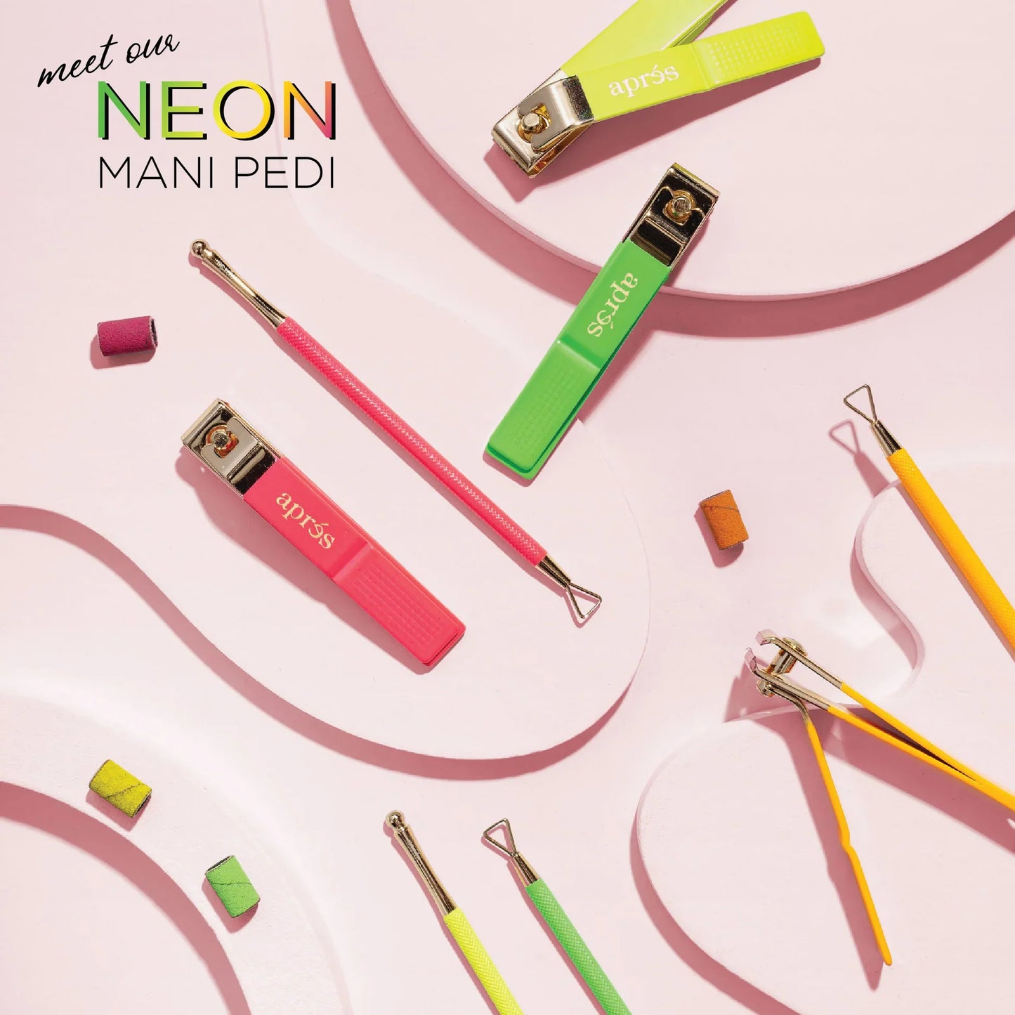 APRES MANIPEDI SANDING BAND NEON