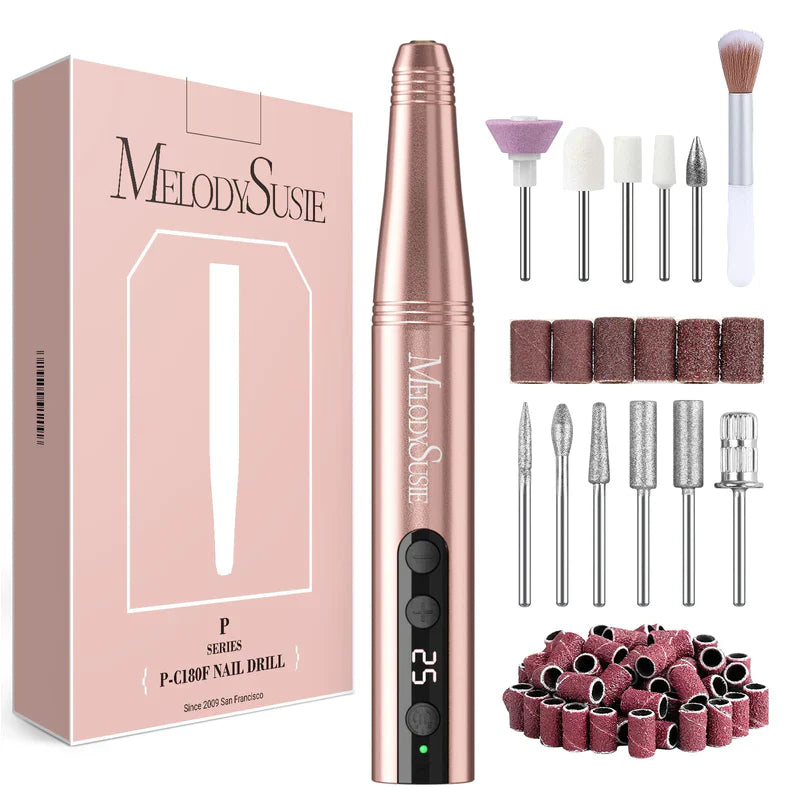 MELODYSUSIE PC180F Portable Rechargeable Nail Drill 25000RPM