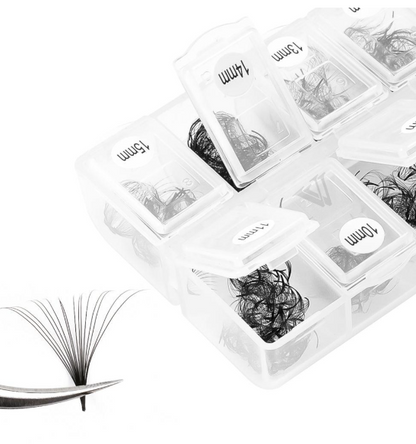 Vavalash Handmade Premade Loose Fans 8-15MM Mixed Length (600 Fans) SC