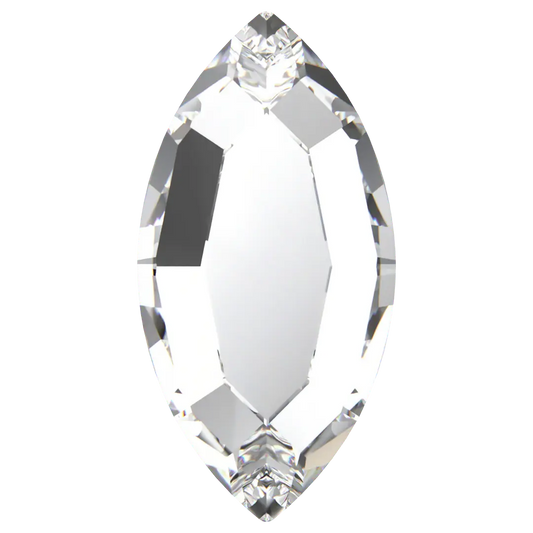 Swarovski Non Hotfix Flat Back Crystals Navette (2200) Crystal