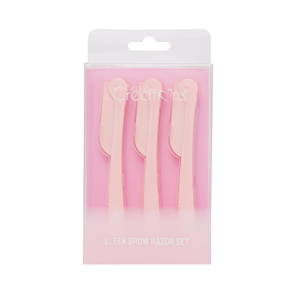 Beauty Creations Pink Sleek and Brow Razor Set